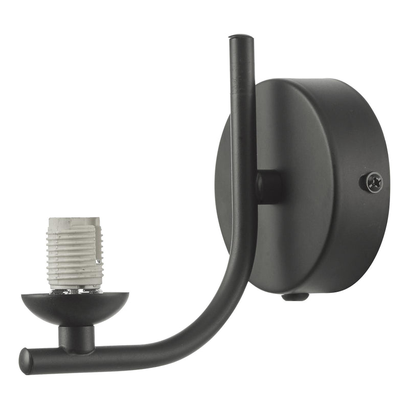 Dar Lighting Cradle 1 Light Wall Light Matt Black Frame Only • CRA0722-F
