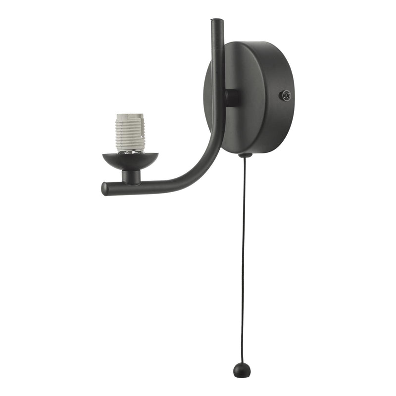 Dar Lighting Cradle 1 Light Wall Light Matt Black Frame Only • CRA0722-F