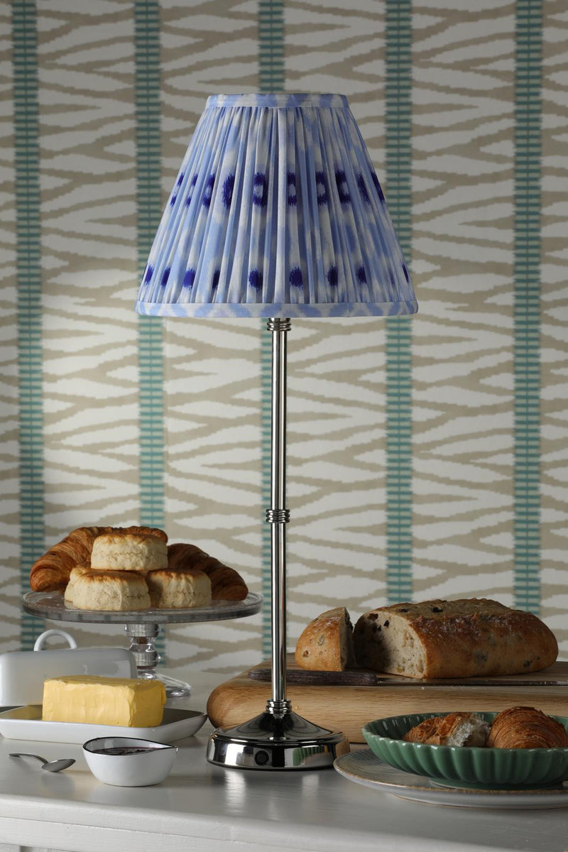 Dar Lighting Dahl Rechargeable Table Lamp Polished Nickel Base Only LED • DAH4238