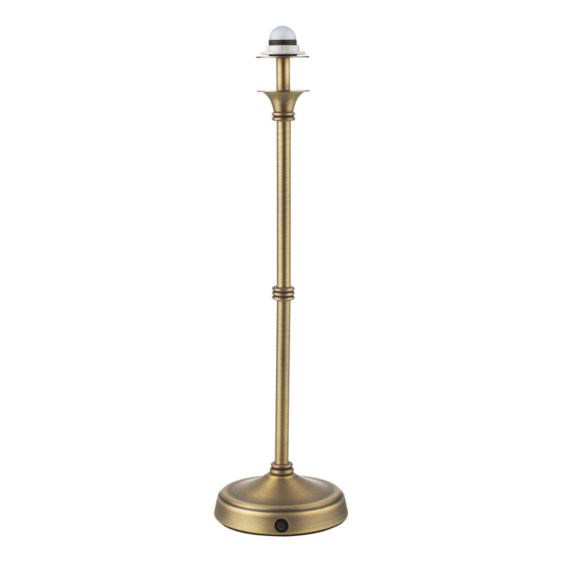 Dar Lighting Dahl Rechargeable Table Lamp Matt Antique Brass Base Only LED • DAH4275