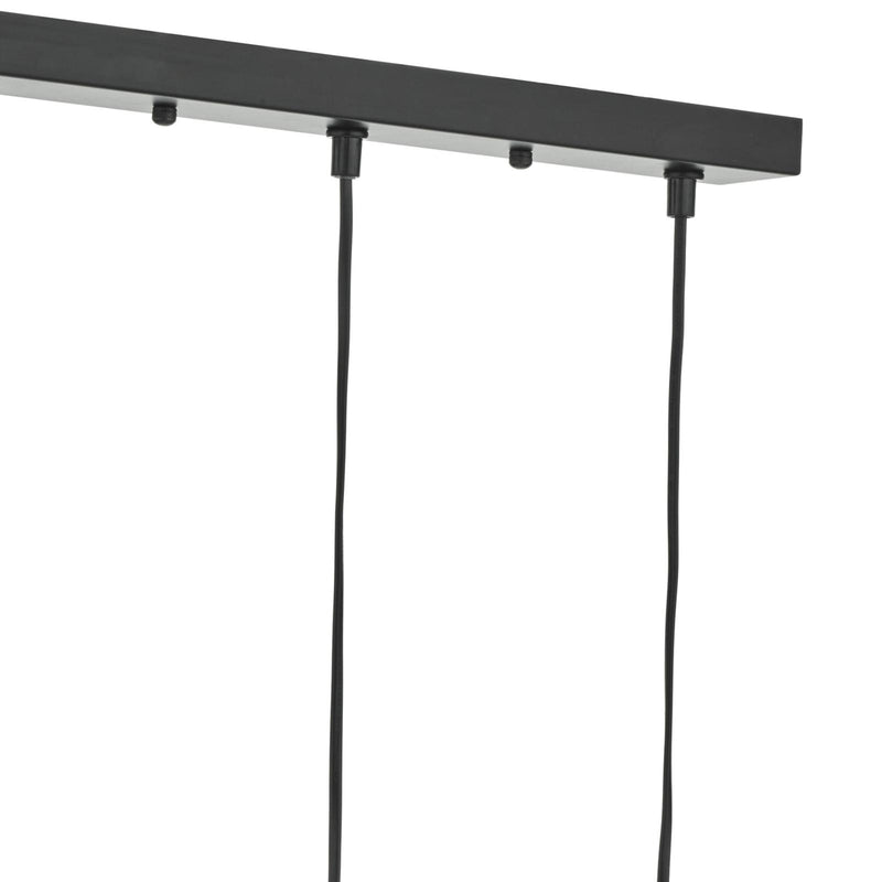 Dar Lighting Dax 3 Light Bar Pendant Black & Polished Chrome • DAX0350