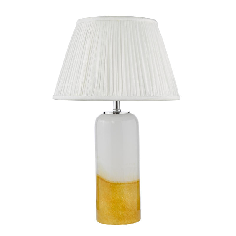 Dar Lighting Deandra Table Lamp Yellow and White Art Glass Base Only • DEA4226