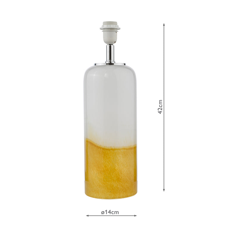 Dar Lighting Deandra Table Lamp Yellow and White Art Glass Base Only • DEA4226