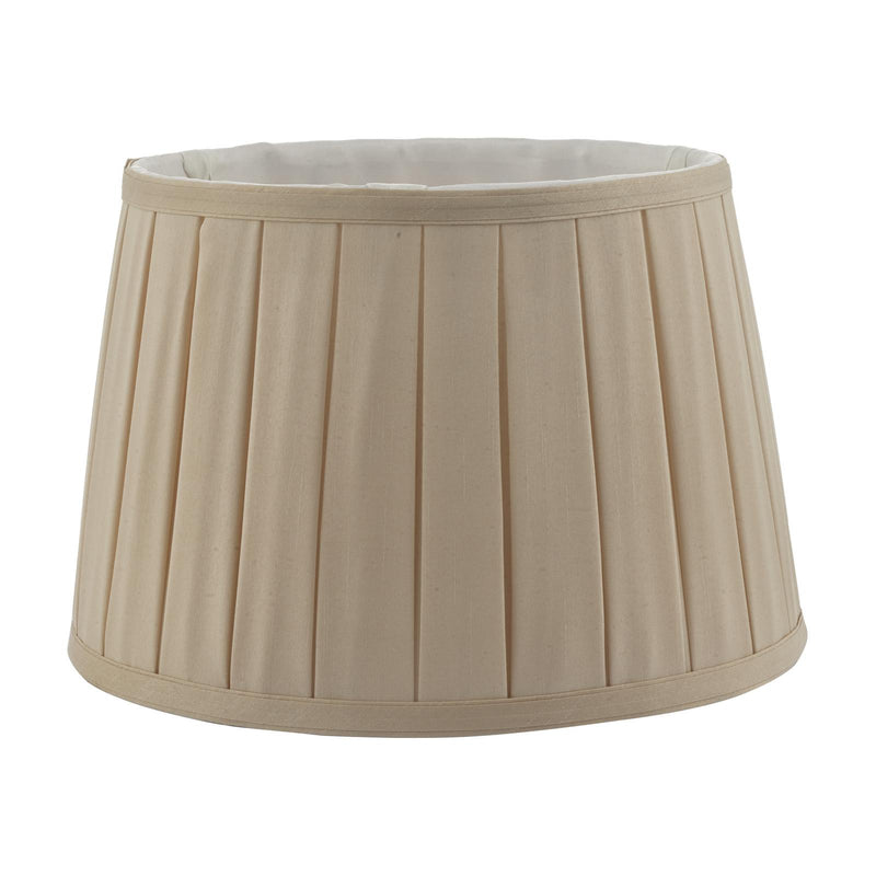 Dar Lighting Degas Taupe Faux Silk Tapered Drum Shade 40cm • DEG1629