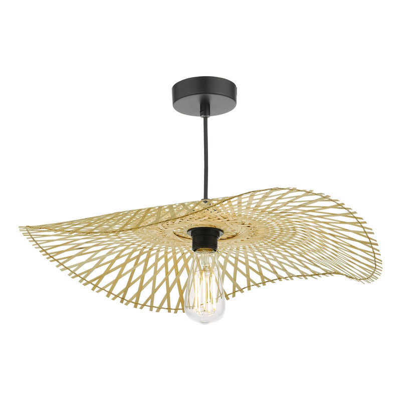 Dar Lighting Deja Easy Fit Pendant Natural Rattan • DEJ6529