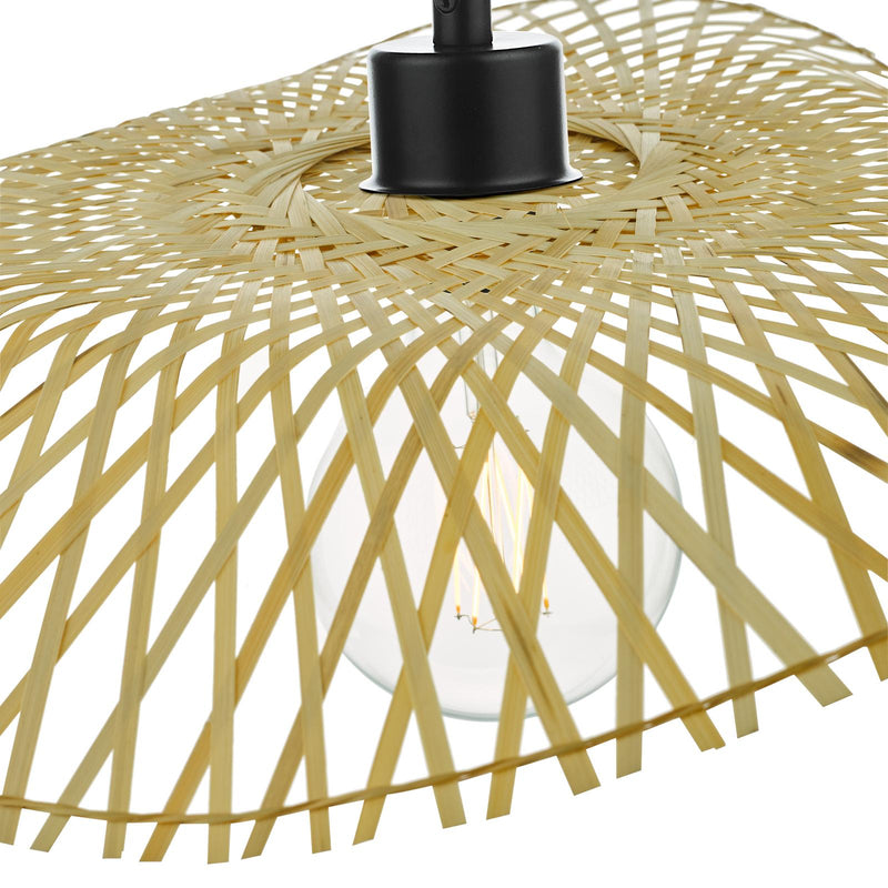 Dar Lighting Deja Easy Fit Pendant Natural Rattan • DEJ6529