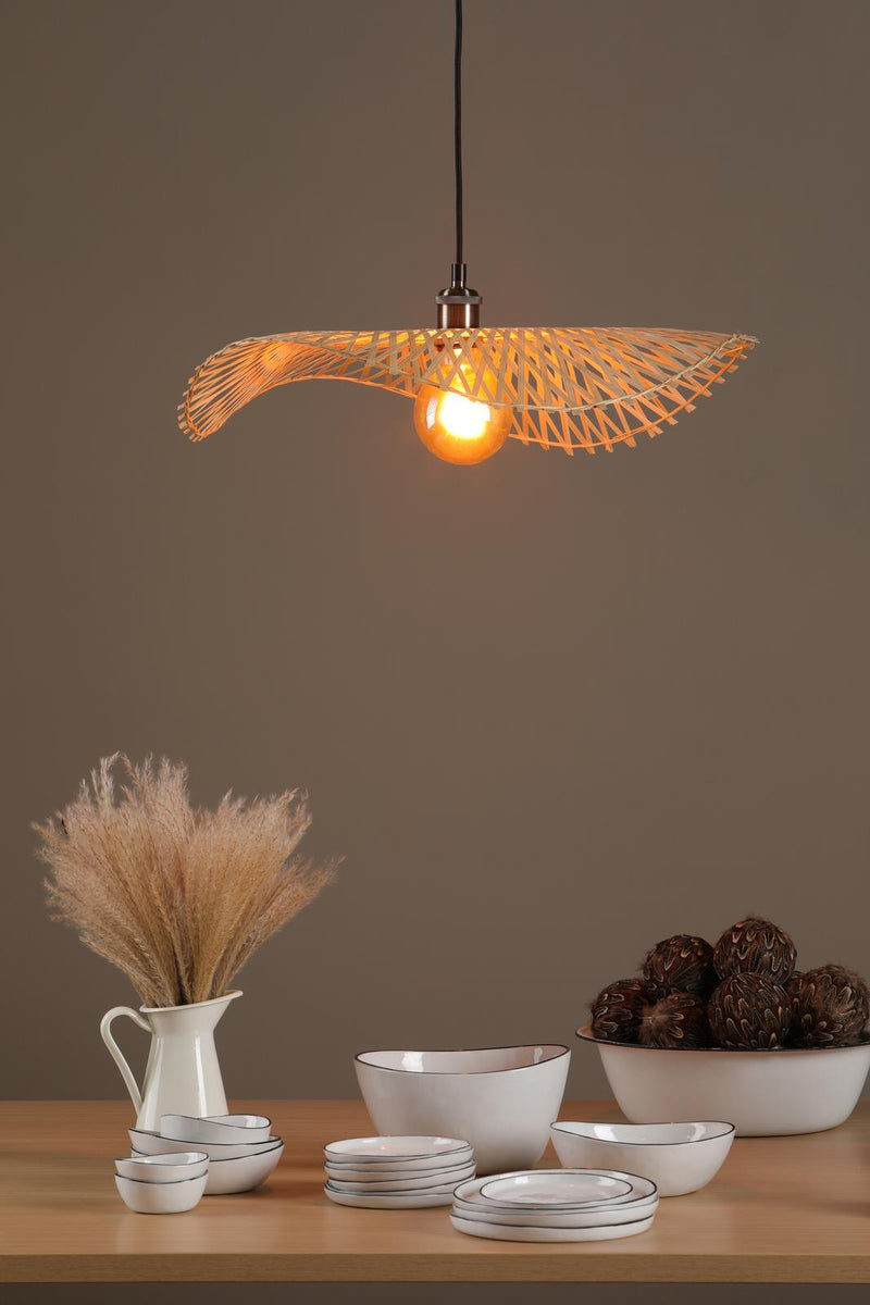 Dar Lighting Deja Easy Fit Pendant Natural Rattan • DEJ6529