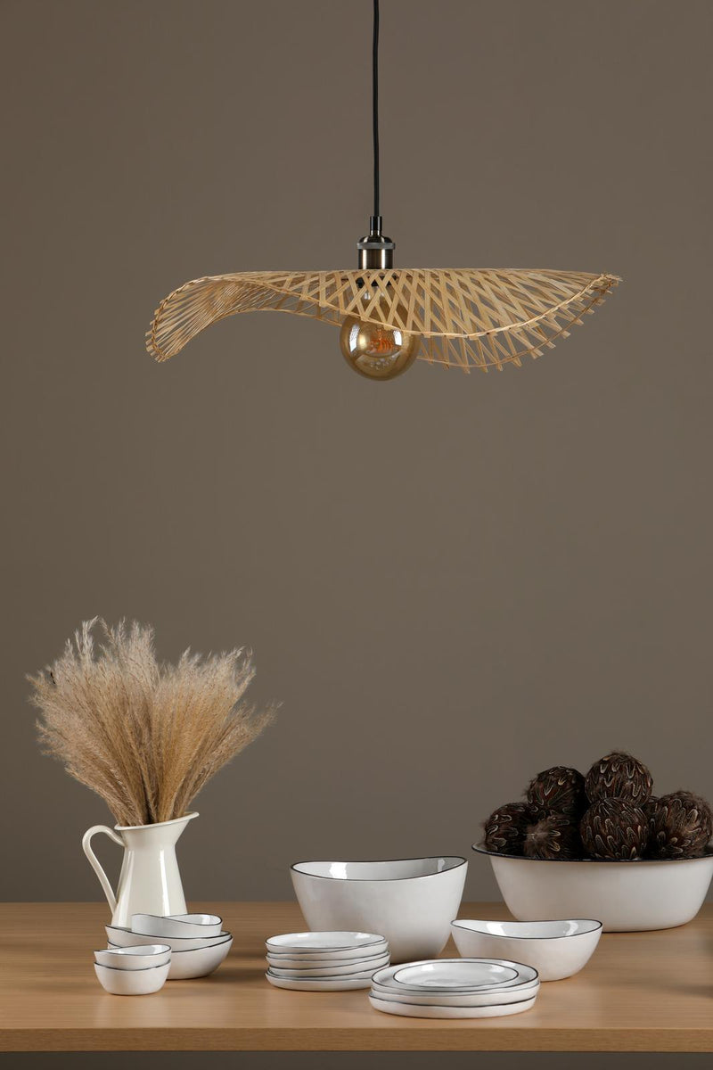 Dar Lighting Deja Easy Fit Pendant Natural Rattan • DEJ6529