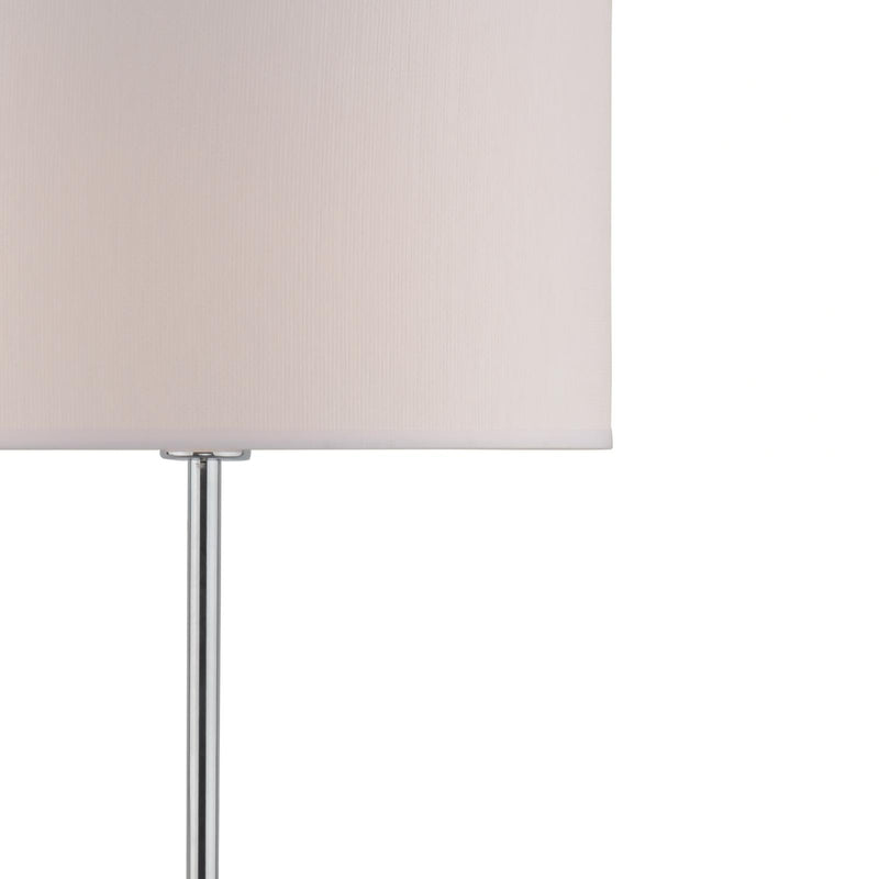 Dar Lighting Delta Floor Lamp Polished Chrome With Shade • DEL4950