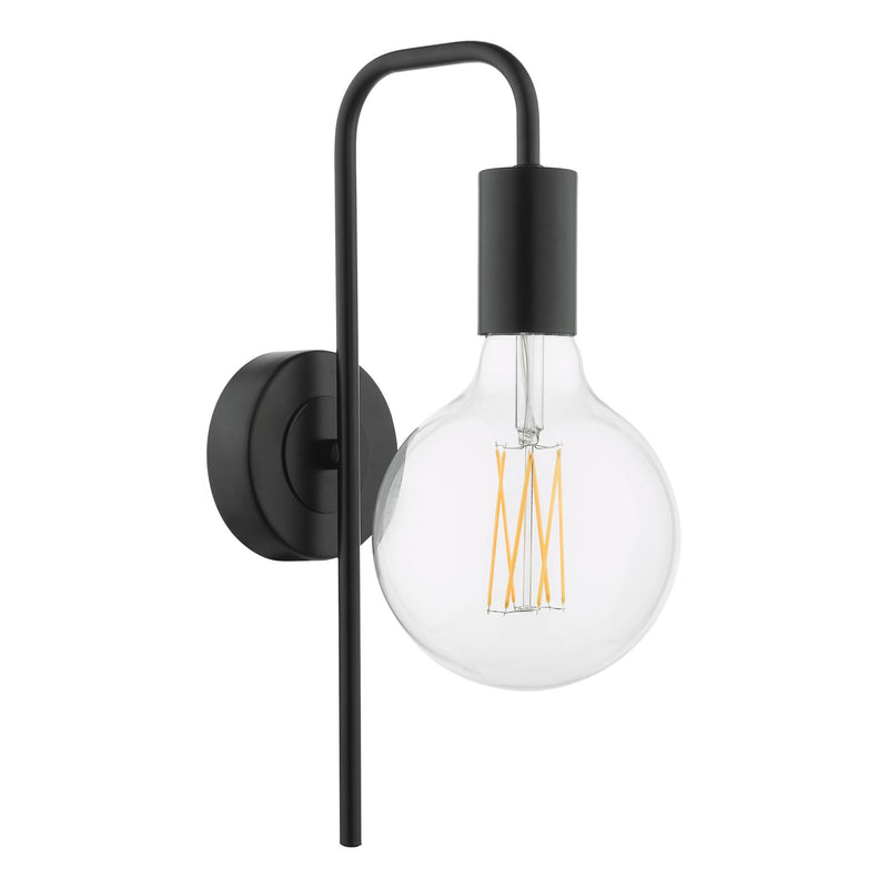 Dar Lighting Dena Wall Light Matt Black • DEN0722