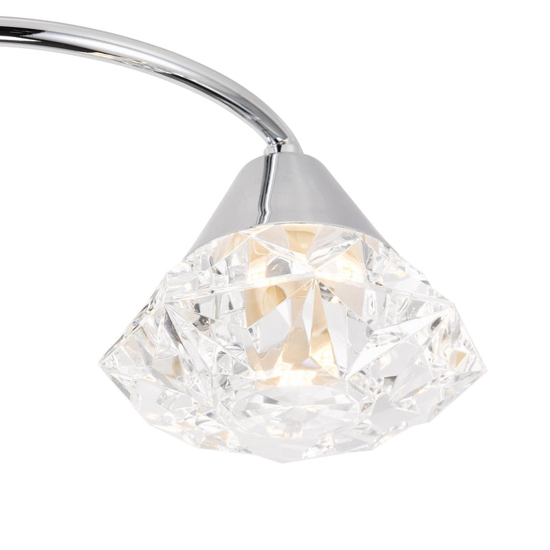 Dar Lighting Dilys 3 Light Semi-Flush Polished Chrome • DIL5350
