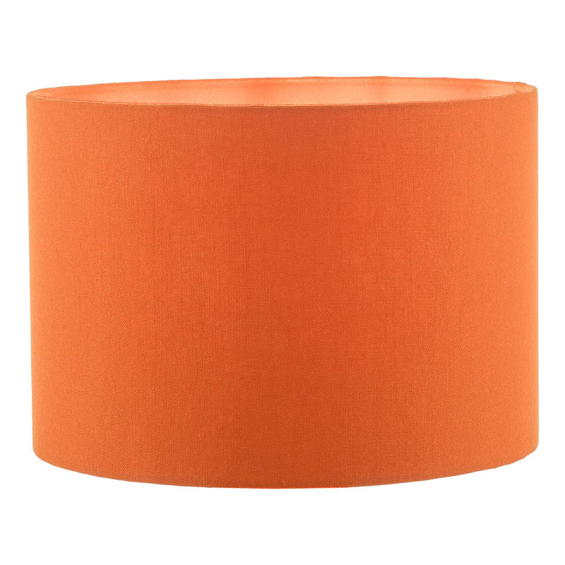 Dar Lighting Discus Orange Cotton Drum Shade 28cm 28cm • DIS1111