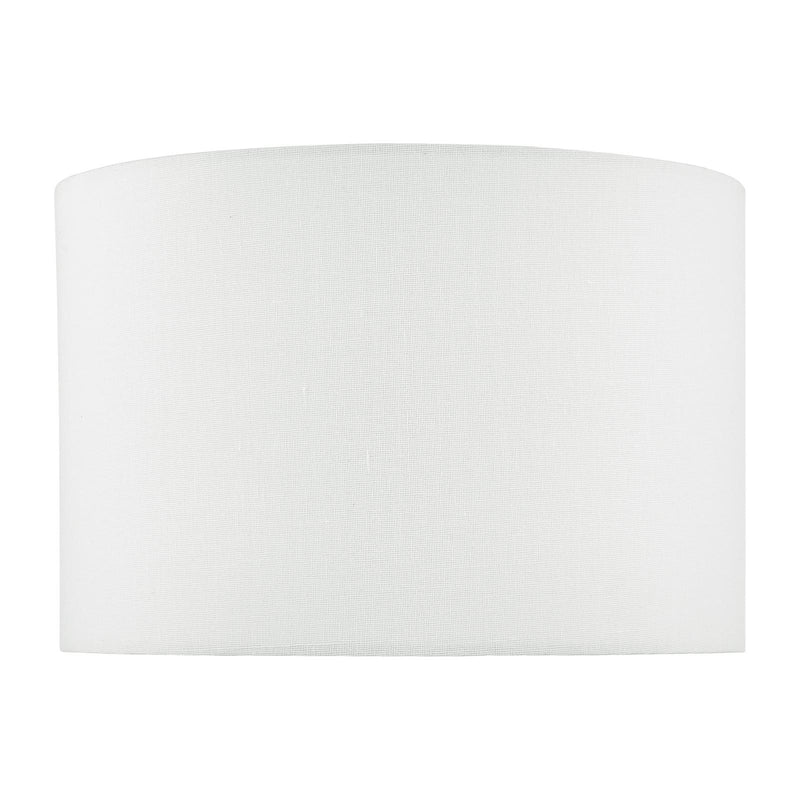 Dar Lighting Dolce White Cotton Drum Shade 30cm • DOL1202
