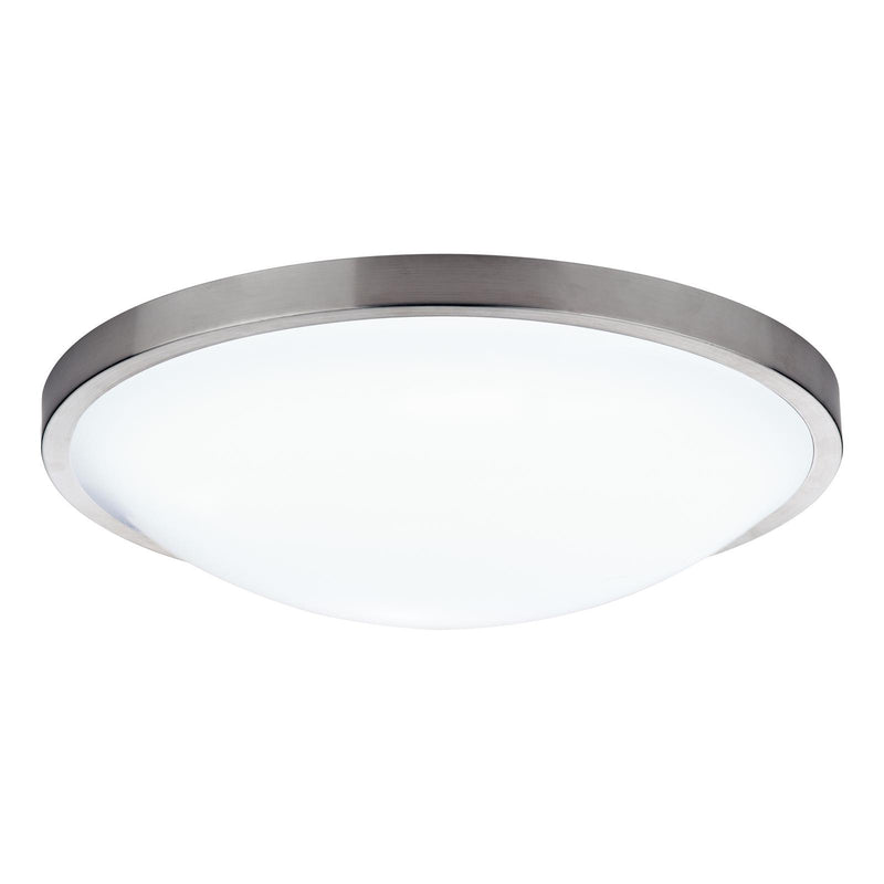 Dar Lighting Dover Bathroom Flush Satin Chrome White Acrylic IP44  • DOV5246