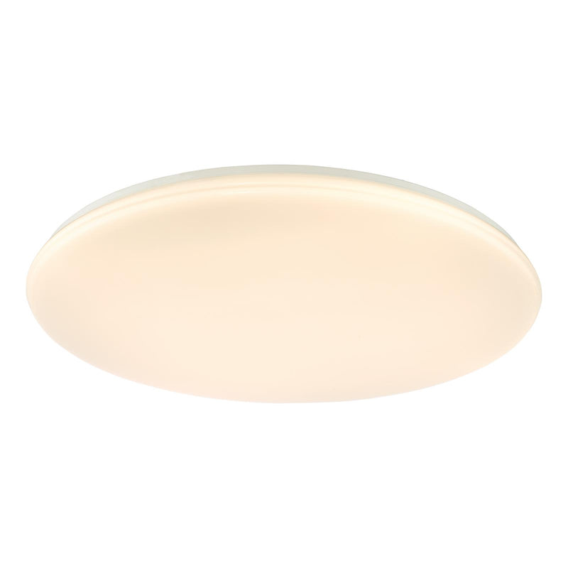 Dar Lighting Duena Flush White Frosted Acrylic LED • DUE482
