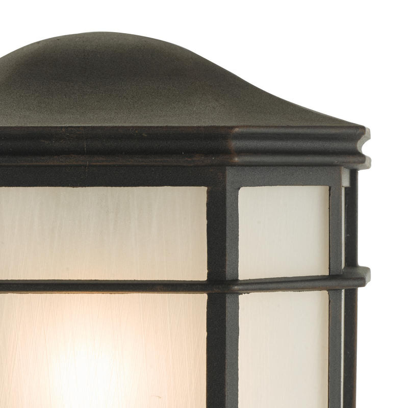 Dar Lighting Dulbecco Outdoor Wall Light Black Opal Acrylic IP44 • DUL2122