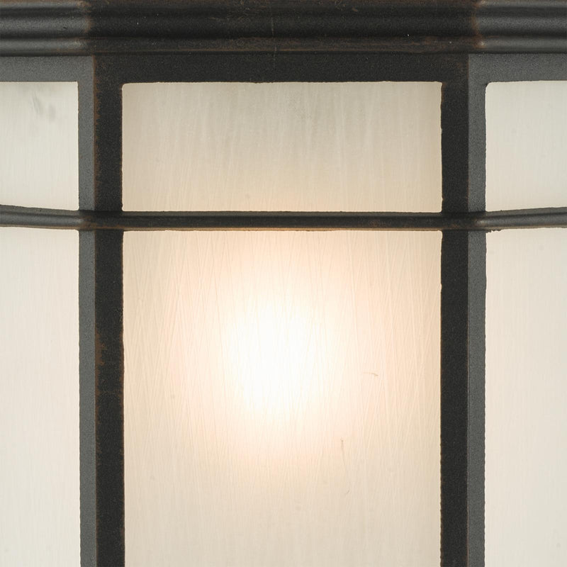 Dar Lighting Dulbecco Outdoor Wall Light Black Opal Acrylic IP44 • DUL2122
