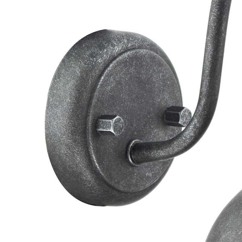 Dar Lighting Dynamo Outdoor Wall Light Aged Iron Glass IP44 • DYN0737