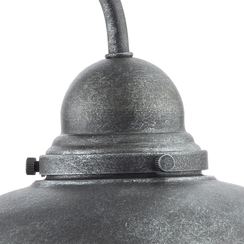 Dar Lighting Dynamo Outdoor Wall Light Aged Iron Glass IP44 • DYN0737