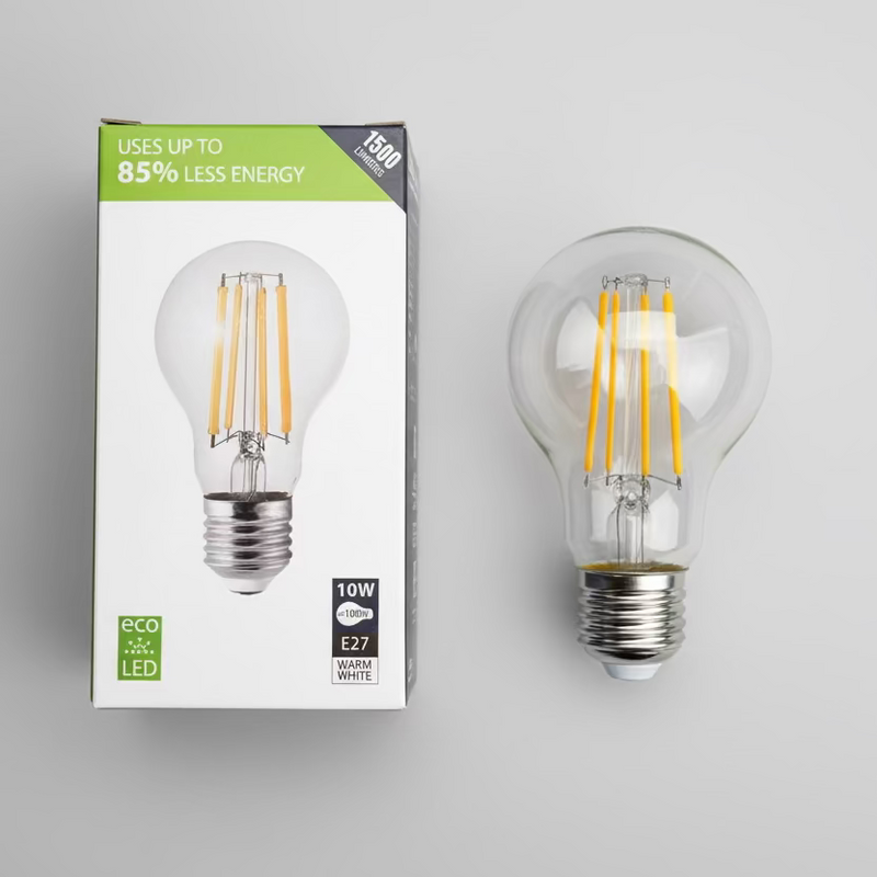 Searchlight Classic LED GLS E27 Dimmable 10W = 100w 2700K Warm White, 1500lm, Clear Finish • L3905-10WW