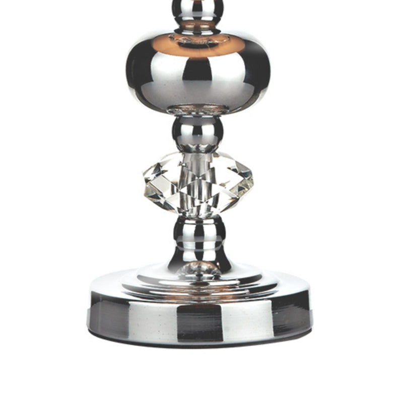 Dar Lighting Edith Touch Table Lamp Polished Chrome with Shade • EDI4150