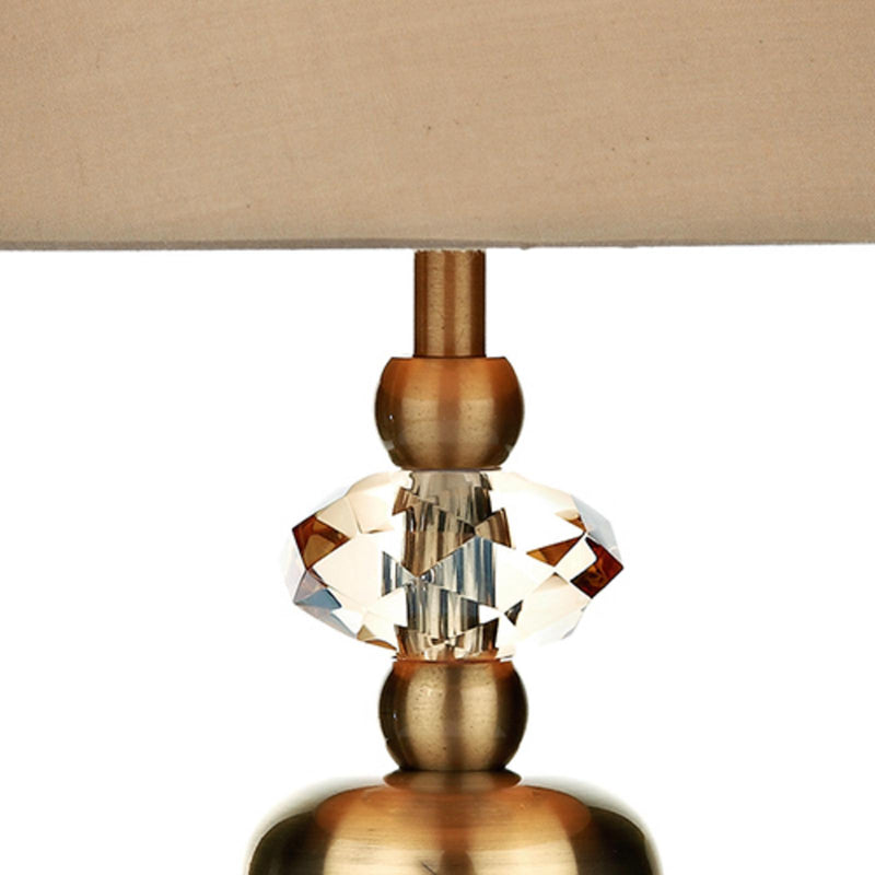 Dar Lighting Edith Touch Table Lamp Antique Brass complete with Shade  • EDI4175