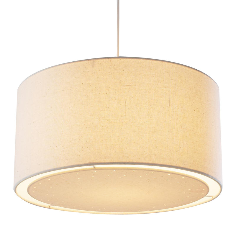 Dar Lighting Edward Easy Fit Pendant Cream • EDW6533