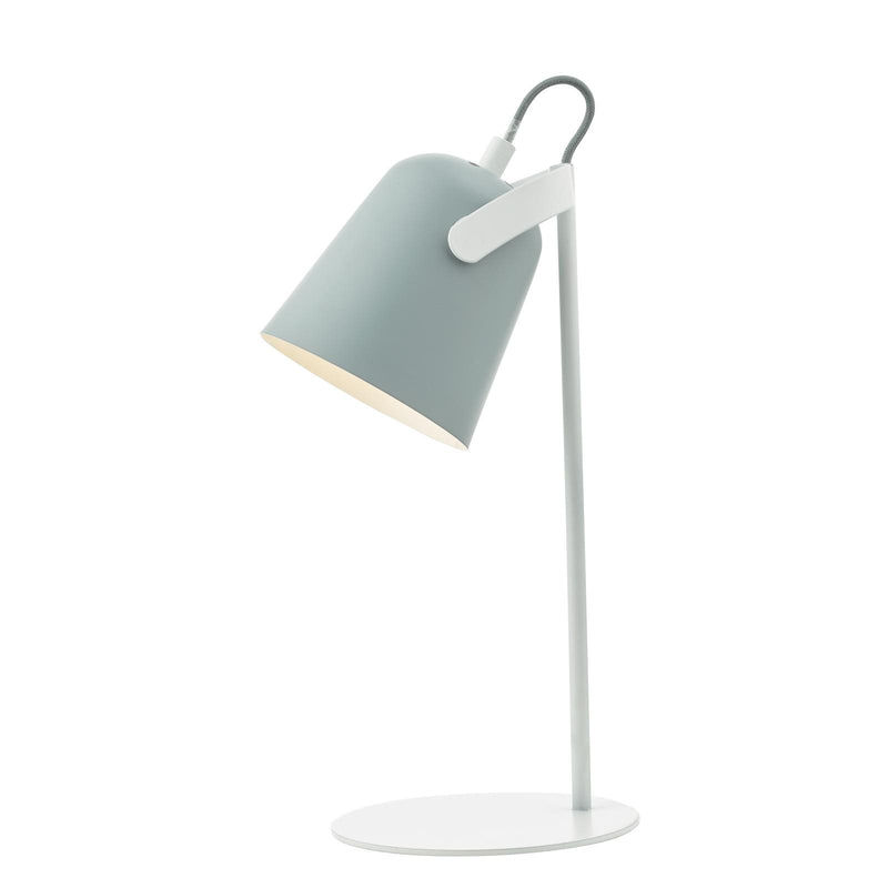 Dar Lighting Effie Table Lamp Soft Matt Grey and White • EFF4139