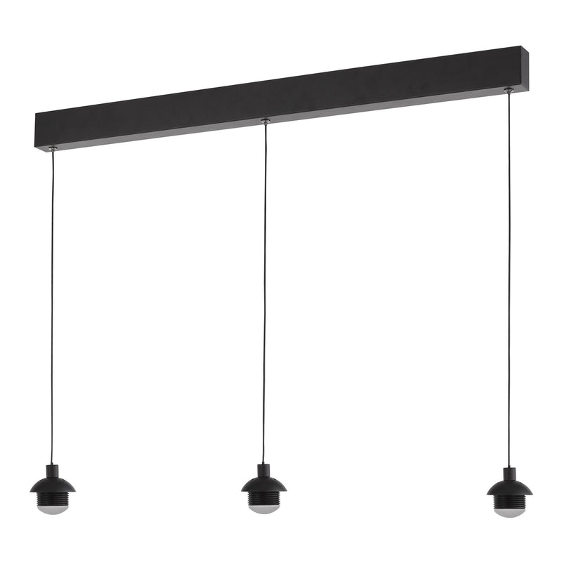 Dar Lighting Eileen 3 Light Bar Pendant Matt Black LED - Fitting Only • EIL0322