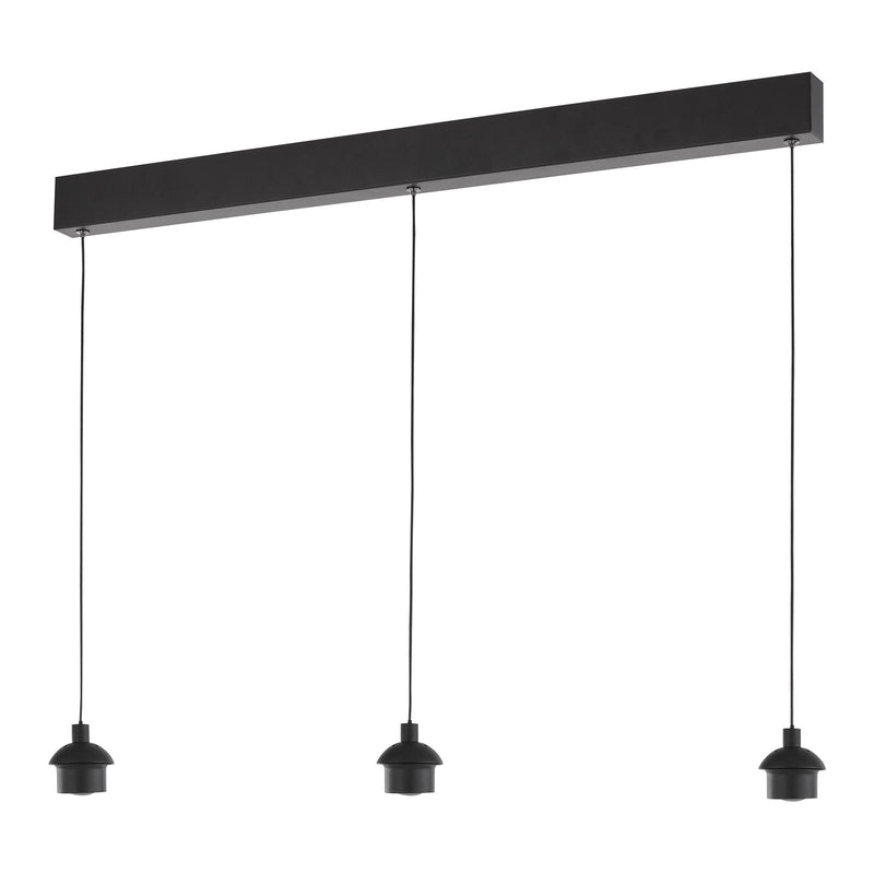 Dar Lighting Eileen 3 Light Bar Pendant Matt Black LED - Fitting Only • EIL0322