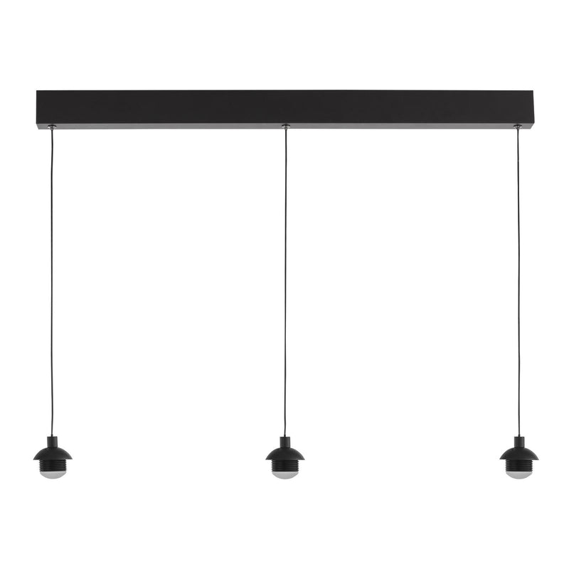 Dar Lighting Eileen 3 Light Bar Pendant Matt Black LED - Fitting Only • EIL0322