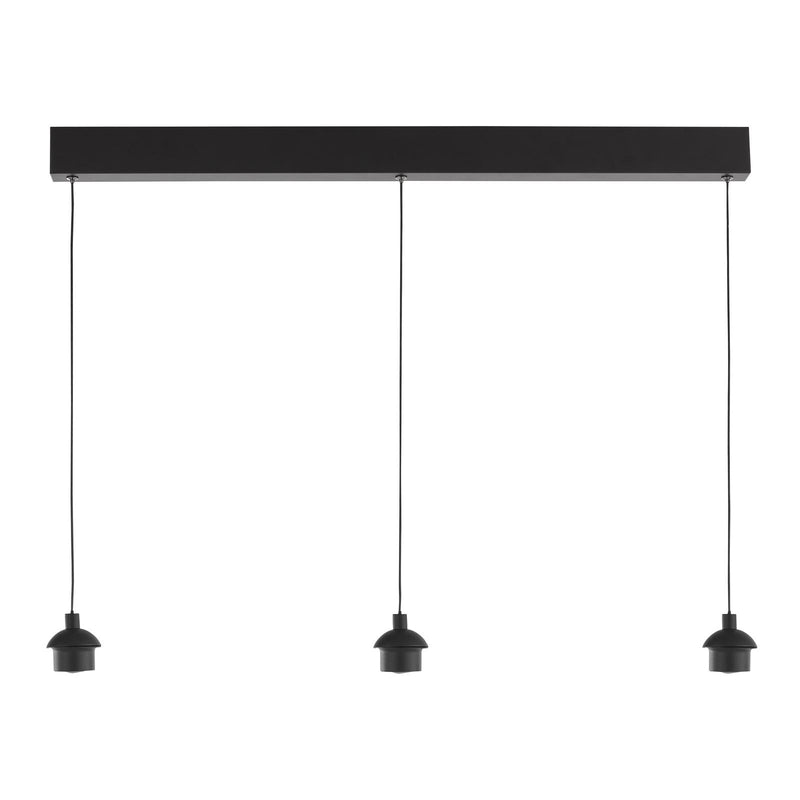 Dar Lighting Eileen 3 Light Bar Pendant Matt Black LED - Fitting Only • EIL0322