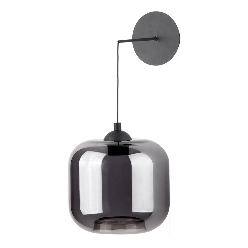 Dar Lighting Eileen Pendant/Wall Light Matt Black and Smoked Glass LED • EIL0722-AID6510B