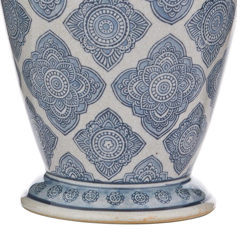 Dar Lighting Ely Table Lamp Blue/White Base Only • ELY4223