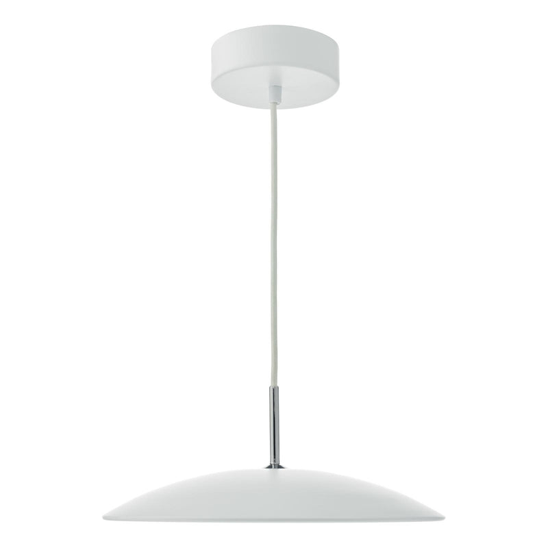 Dar Lighting Enoch Pendant White Stainless Steel LED • ENO012