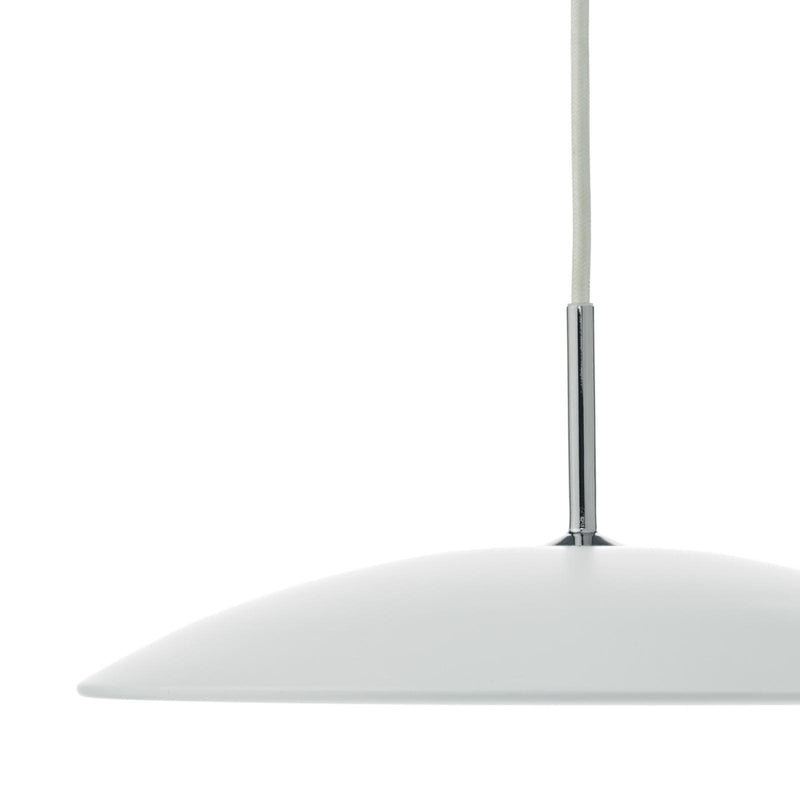 Dar Lighting Enoch Pendant White Stainless Steel LED • ENO012
