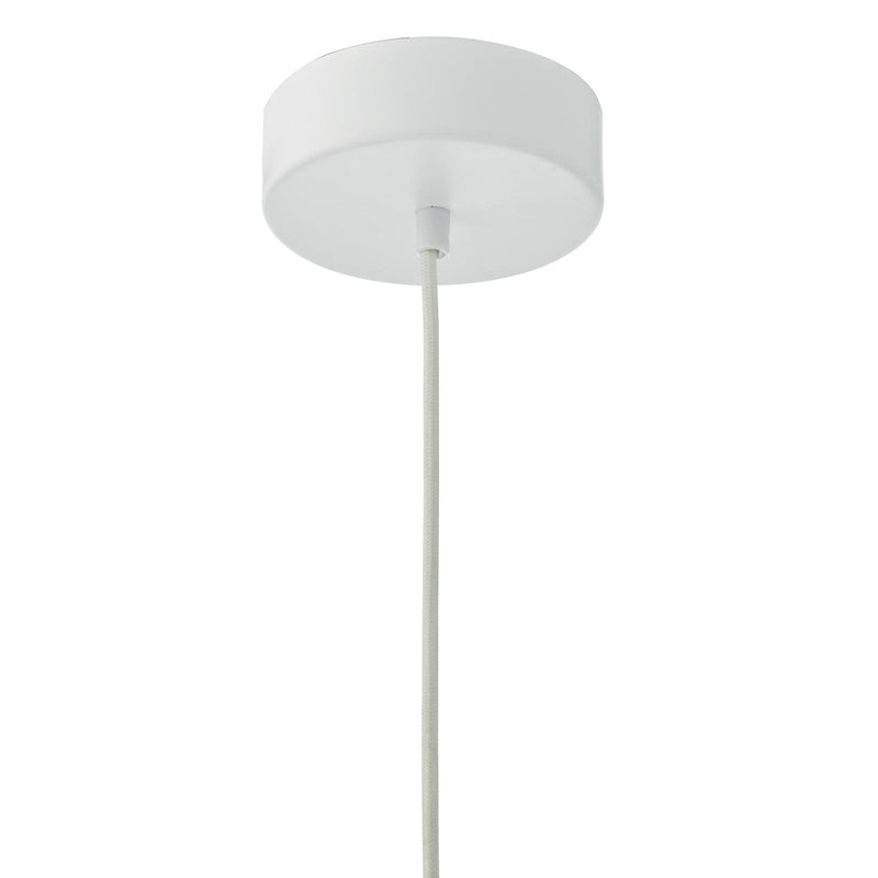 Dar Lighting Enoch Pendant White Stainless Steel LED • ENO012