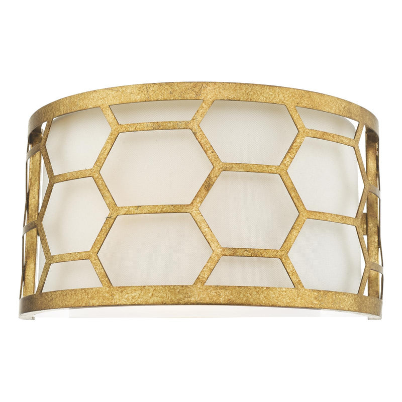 Dar Lighting Epstein 1 Light Wall Light Gold & Ivory • EPS0712