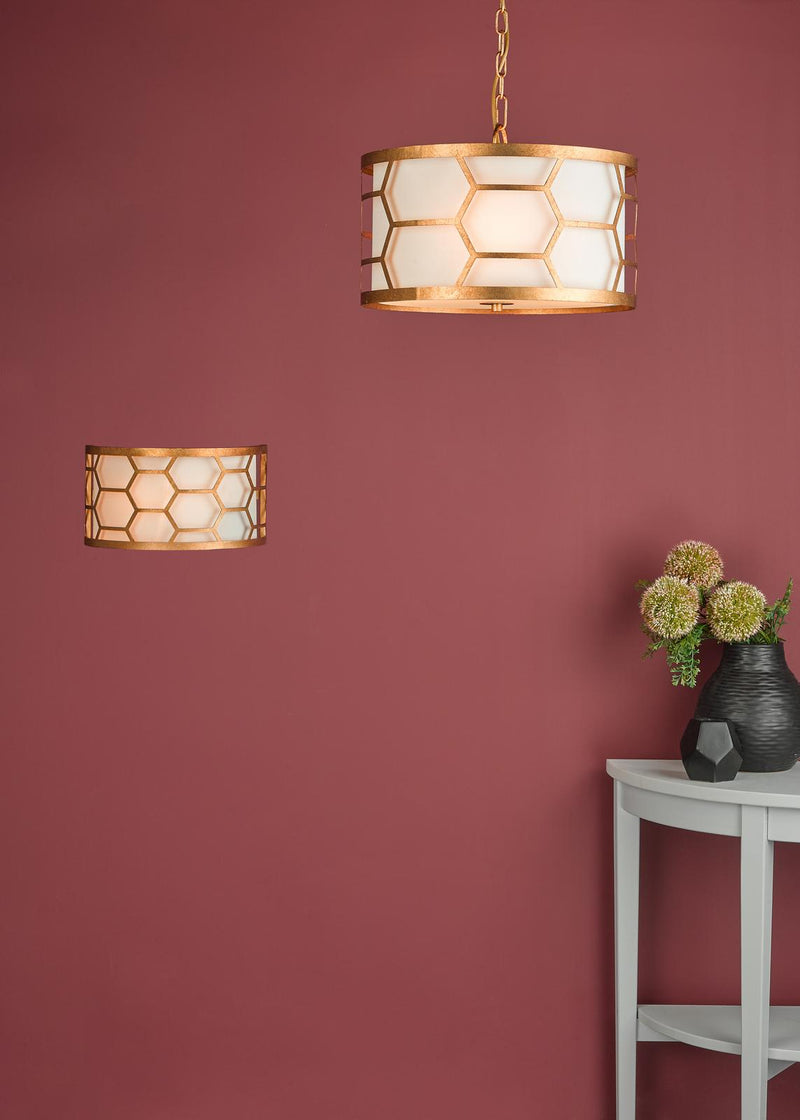 Dar Lighting Epstein 1 Light Wall Light Gold & Ivory • EPS0712