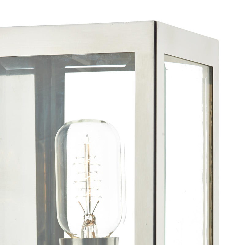 Dar Lighting Era Outdoor Wall Light Stainless Steel Glass IP44 • ERA0744