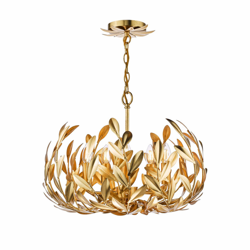 Dar Lighting Ercilia 5 Light Pendant Gold Leaf • ERC0535