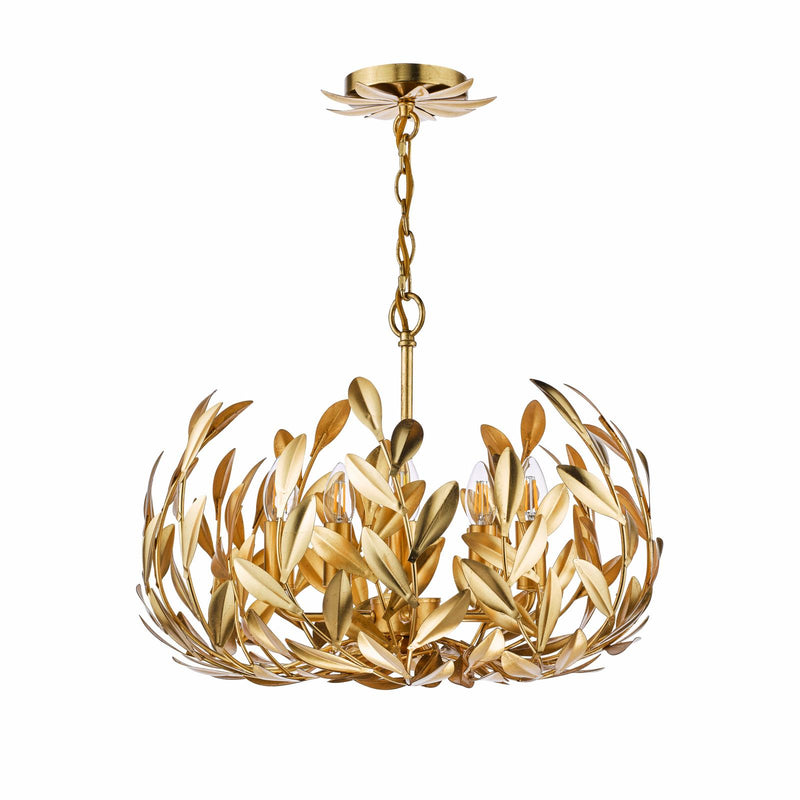 Dar Lighting Ercilia 5 Light Pendant Gold Leaf • ERC0535