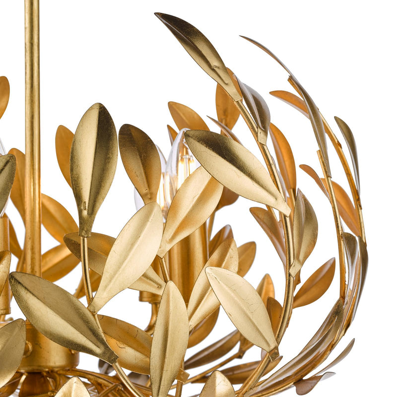 Dar Lighting Ercilia 5 Light Pendant Gold Leaf • ERC0535