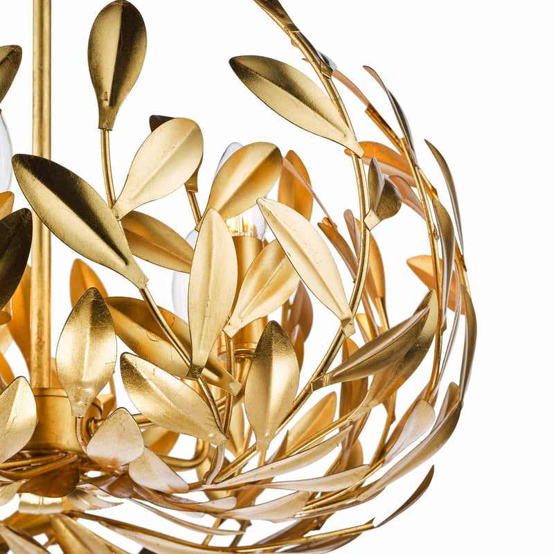 Dar Lighting Ercilia 5 Light Pendant Gold Leaf • ERC0535