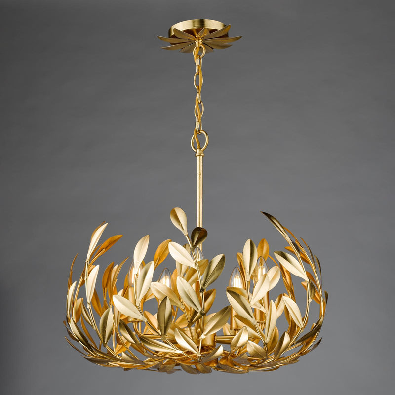 Dar Lighting Ercilia 5 Light Pendant Gold Leaf • ERC0535