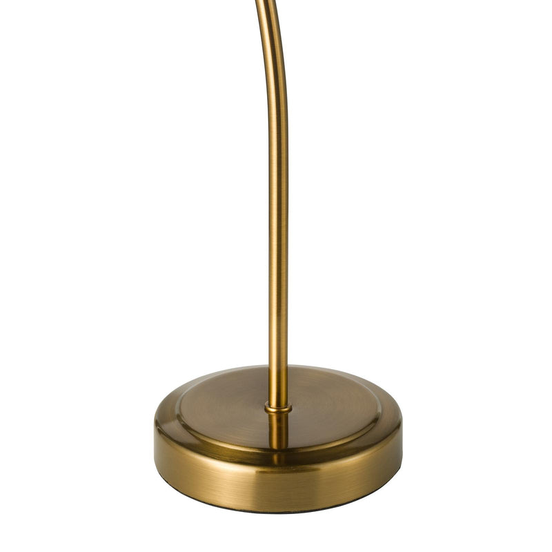 Dar Lighting Erika Table Lamp Antique Bronze and Amber Glass • ERI4263