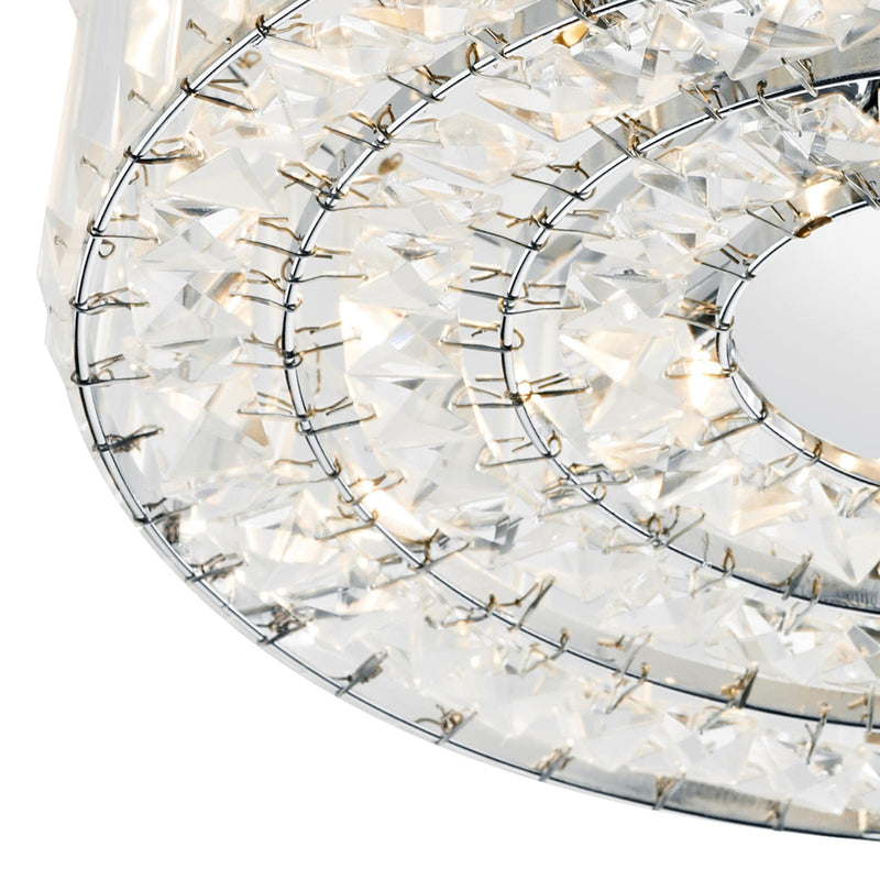 Dar Lighting Errol Crystal Semi Flush Fitting Polished Chrome • ERR5250