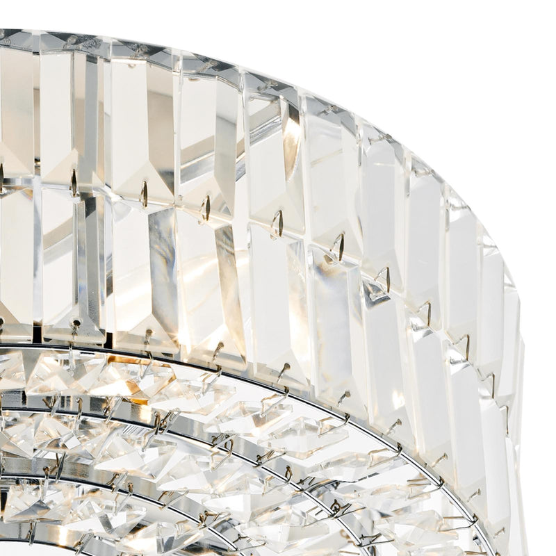 Dar Lighting Errol Crystal Semi Flush Fitting Polished Chrome • ERR5250