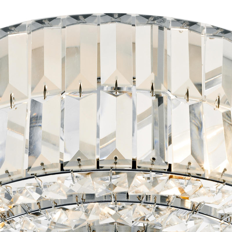 Dar Lighting Errol Crystal Semi Flush Fitting Polished Chrome • ERR5250