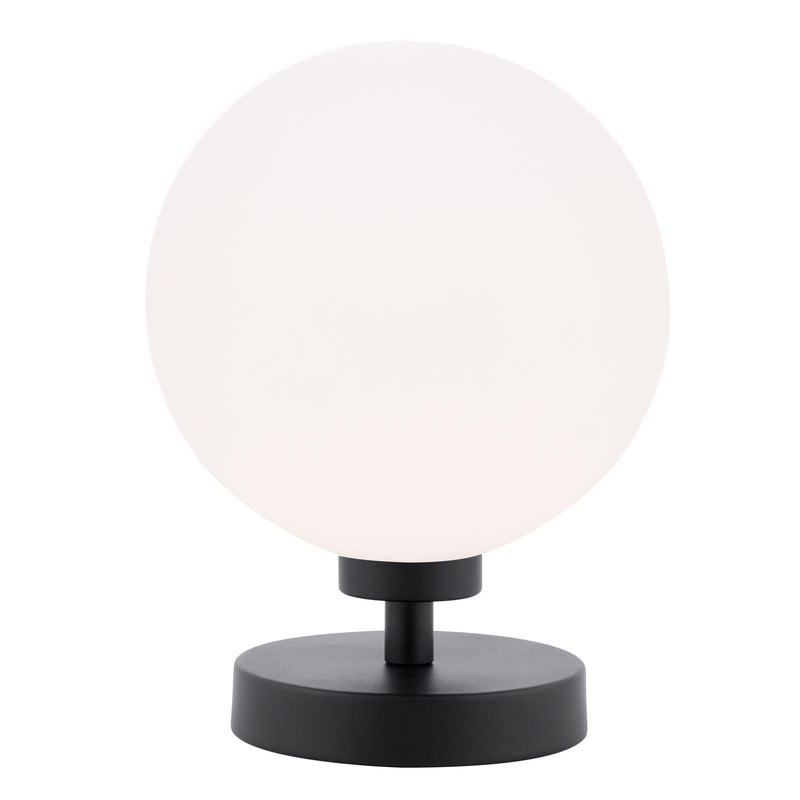 Dar Lighting Esben Touch Table Lamp Matt Black With Opal Glass • ESB4122-23